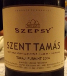 Colour WineWorld Borszaküzlet, Borkereskedés - Szepsy István, Szent Tamás Furmint  (korlátozott tétel, rendelésre)